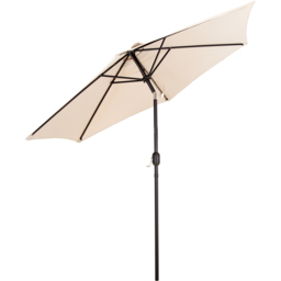 Charles Bentley Cream Metal Crank and Tilt Parasol 2.7m - Wilko - thumbnail 4