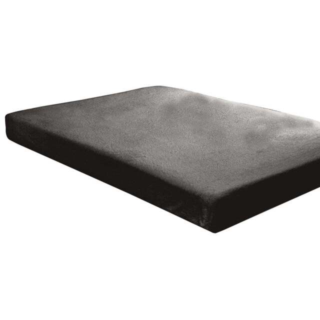 Rapport Home Teddy Double Charcoal Fitted Bed Sheet - Grey - Wilko - image 1