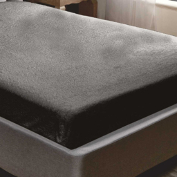 Rapport Home Teddy Double Charcoal Fitted Bed Sheet - Grey - Wilko - thumbnail 5