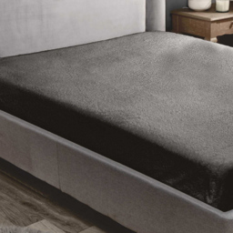Rapport Home Teddy Double Charcoal Fitted Bed Sheet - Grey - Wilko - thumbnail 4