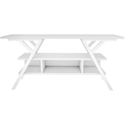 Decorotika Minerva Decorative 4 Open Shelf White TV Unit - Size: 55 x 120 x 35cm - Wilko - thumbnail 4