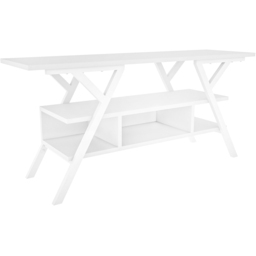 Decorotika Minerva Decorative 4 Open Shelf White TV Unit - Size: 55 x 120 x 35cm - Wilko - thumbnail 3