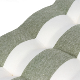 Yard Hayle Moss Striped Cotton Seat Pad 40 x 40cm 2 Pack - Size: 40 x 40 x 1cm - Green - Wilko - thumbnail 7