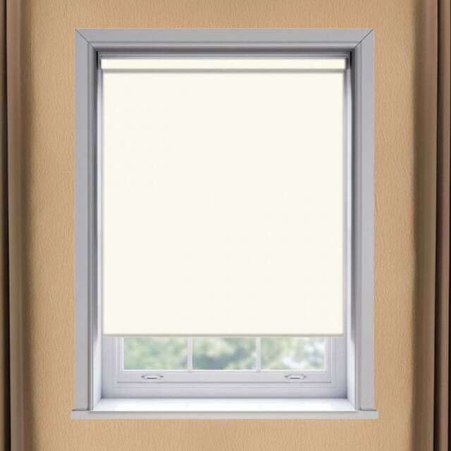 New Edge Blinds Thermal Blackout Roller Blind Cream 155cm - Size: W 155cm x D 170cm - Wilko - image 1