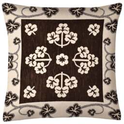 Ashley Mills Chocolate Pattern Chenille Filled Cushion 43 x 43cm 2 Pack - Brown - Wilko