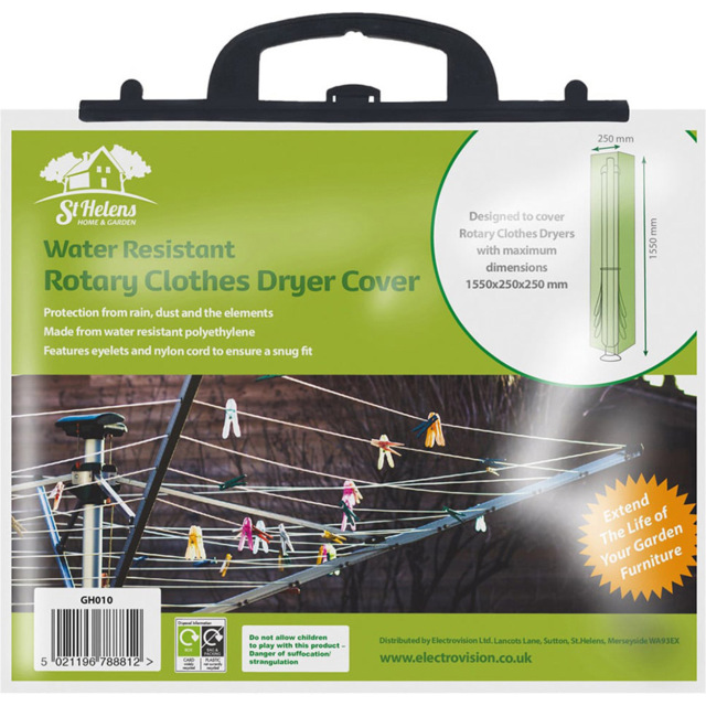 St Helens Rotary Clothes Dryer Cover - Size: 155x25x25cm - Green - Wilko - image 1