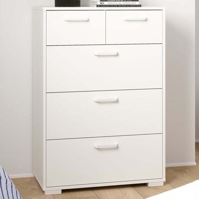 Florence Sofia 5 Drawer White Chest of Drawers - Furniture To Go - Wilko - image 1