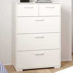 Florence Sofia 5 Drawer White Chest of Drawers - Furniture To Go - Wilko - thumbnail 1