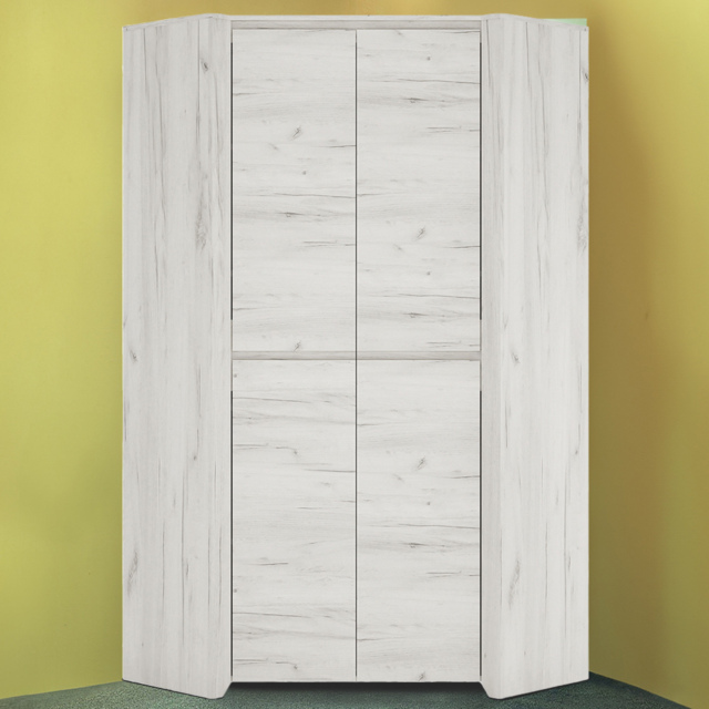 Florence Angel 2 Door Corner Fitted Wardrobe - White - Furniture to Go - Wilko - image 1