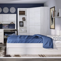 Florence Angel 2 Door Corner Fitted Wardrobe - White - Furniture to Go - Wilko - thumbnail 7