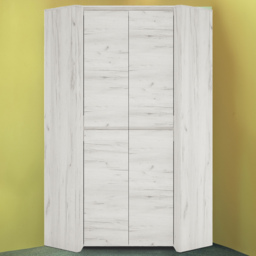 Florence Angel 2 Door Corner Fitted Wardrobe - White - Furniture to Go - Wilko