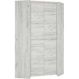 Florence Angel 2 Door Corner Fitted Wardrobe - White - Furniture to Go - Wilko - thumbnail 3