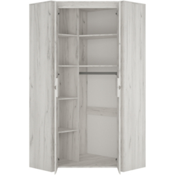Florence Angel 2 Door Corner Fitted Wardrobe - White - Furniture to Go - Wilko - thumbnail 5