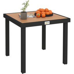 Outsunny 4 Seater Natural Garden Dining Table - Natural wood finish - Wilko - thumbnail 3