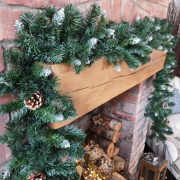 Samuel Alexander Snow King Fir Christmas Garland with Pine Cones 270cm - Green - Wilko - thumbnail 5
