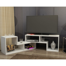 Decorotika Cubicco White Adjustable TV Unit - Size: 40 x 180 x 29.5cm - Wilko - thumbnail 4
