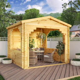 Mercia 3 x 3m Wooden Log Gazebo - Brown - Mercia Garden - Wilko - thumbnail 7