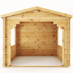 Mercia 3 x 3m Wooden Log Gazebo - Brown - Mercia Garden - Wilko - thumbnail 4