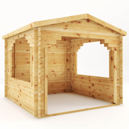 Mercia 3 x 3m Wooden Log Gazebo - Brown - Mercia Garden - Wilko - thumbnail 3