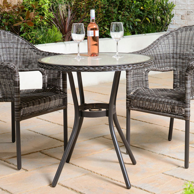 Malay Deluxe Outdoor Essentials Padstow Bistro Table - Grey - Wilko - image 1