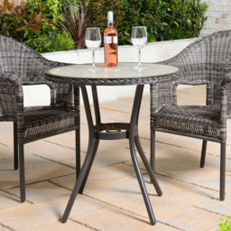 Malay Deluxe Outdoor Essentials Padstow Bistro Table - Grey - Wilko - thumbnail 1