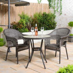 Malay Deluxe Outdoor Essentials Padstow Bistro Table - Grey - Wilko - thumbnail 5