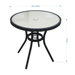 Malay Deluxe Outdoor Essentials Padstow Bistro Table - Grey - Wilko - thumbnail 6