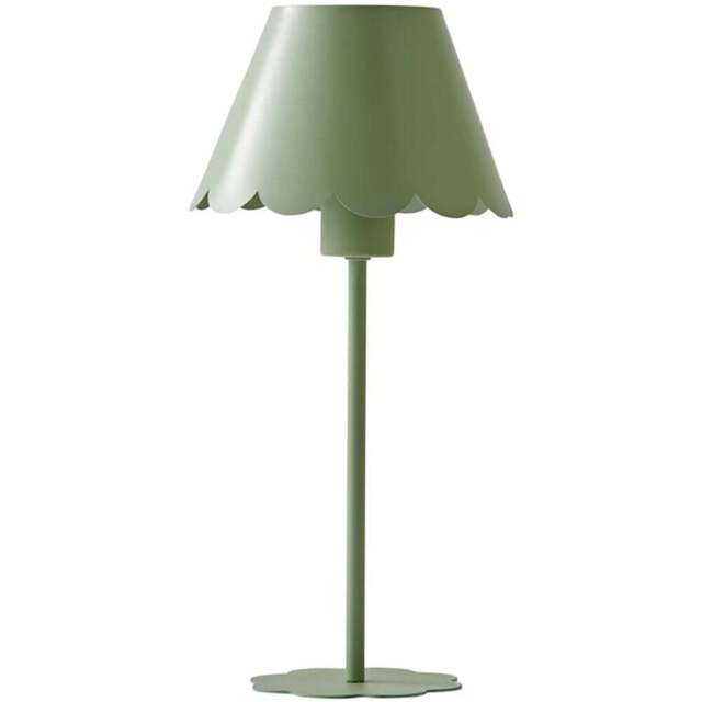 ValueLights Hattie Green Scallop Rechargeable Table Lamp - Size: 40 x 19 x 19cm - Wilko - image 1