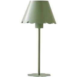 ValueLights Hattie Green Scallop Rechargeable Table Lamp - Size: 40 x 19 x 19cm - Wilko - thumbnail 1