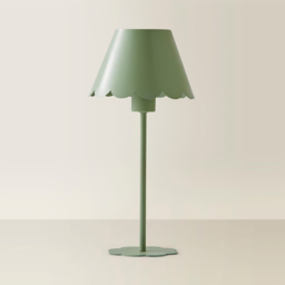 ValueLights Hattie Green Scallop Rechargeable Table Lamp - Size: 40 x 19 x 19cm - Wilko - thumbnail 4