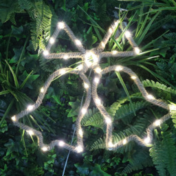 Shatchi 33 Warm White LED Bells Hemp Rope Lights - Brown - Wilko - thumbnail 3