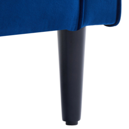 Living and Home Blue Linen Mid-Century Armchair with Armrest Pillows - Size: 81 x 83 x 73cm - Wilko - thumbnail 4