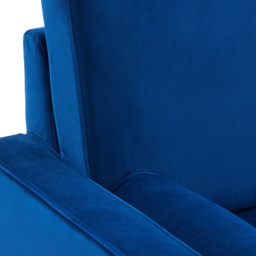 Living and Home Blue Linen Mid-Century Armchair with Armrest Pillows - Size: 81 x 83 x 73cm - Wilko - thumbnail 5