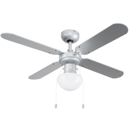 ValueLights Mirage Silver Reversible Ceiling Fan with Light 42 inch - Size: 43 x 102 x 102cm - Wilko - thumbnail 5