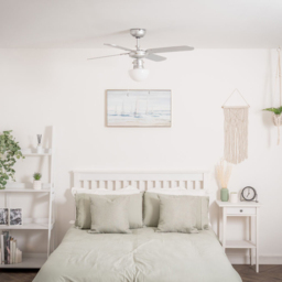 ValueLights Mirage Silver Reversible Ceiling Fan with Light 42 inch - Size: 43 x 102 x 102cm - Wilko - thumbnail 3