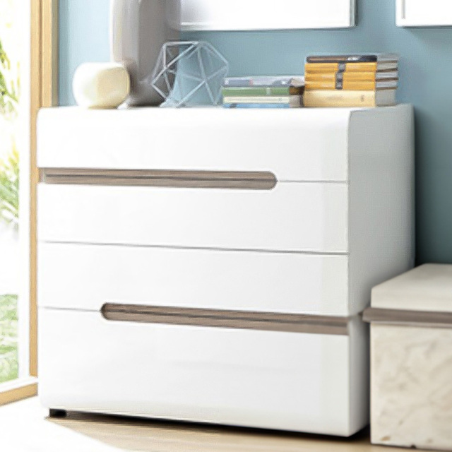 Florence Chelsea 4 Drawer White and Oak Chest of Drawers - Furniture to Go - Wilko - image 1
