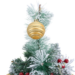 Living and Home Pre-Lit Artificial Christmas Tree with Berries and Baubles 2.2ft 2 Pack - Multi - Wilko - thumbnail 6