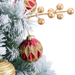 Living and Home Pre-Lit Artificial Christmas Tree with Berries and Baubles 2.2ft 2 Pack - Multi - Wilko - thumbnail 4