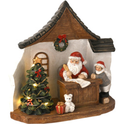 The Seasonal Gift Co Regal Tidings LED Santa's Grotto Scene Decoration 18cm - Size: 18 x 20 x 8cm - White - The Seasonal Gift Co. - Wilko - thumbnail 3