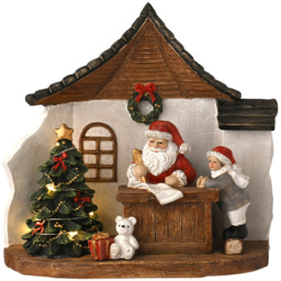 The Seasonal Gift Co Regal Tidings LED Santa's Grotto Scene Decoration 18cm - Size: 18 x 20 x 8cm - White - The Seasonal Gift Co. - Wilko - thumbnail 4