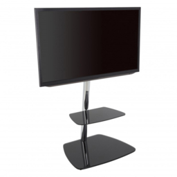 AVF Iseo Black Glass Pedestal TV Unit - Size: 56.9 x 60 x 121cm - Wilko - thumbnail 4