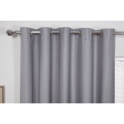 Grey Kids Blackout Eyelet Curtains 168cm - Size: W 168 x D 229cm - Wilko - thumbnail 4