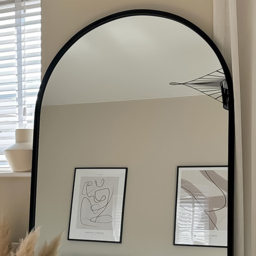 The Arcus Black Arched Leaner Wall Mirror 180 x 90cm - MirrorOutlet - Wilko - thumbnail 4