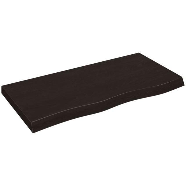 vidaXL 100cm Dark Brown Floating Wall Shelf - Size: 6 x 100 x 50cm - Wilko - image 1