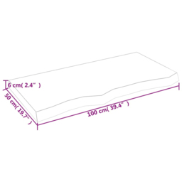 vidaXL 100cm Dark Brown Floating Wall Shelf - Size: 6 x 100 x 50cm - Wilko - thumbnail 7