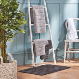 Allure Bath Fashions Dove Grey Ribbed Bath Mat and Pedestal Mat Set 2 Piece - Size: 50 x 80cm - Wilko - thumbnail 3