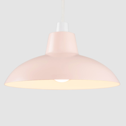 ValueLights Civic Metro Style Dusky Pink Metal Retro Pendant Light Shade - Size: 12 x 28.8 x 28.8cm - Wilko - thumbnail 5