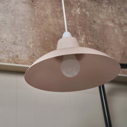 ValueLights Civic Metro Style Dusky Pink Metal Retro Pendant Light Shade - Size: 12 x 28.8 x 28.8cm - Wilko - thumbnail 6