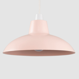ValueLights Civic Metro Style Dusky Pink Metal Retro Pendant Light Shade - Size: 12 x 28.8 x 28.8cm - Wilko - thumbnail 4