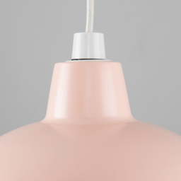 ValueLights Civic Metro Style Dusky Pink Metal Retro Pendant Light Shade - Size: 12 x 28.8 x 28.8cm - Wilko - thumbnail 7